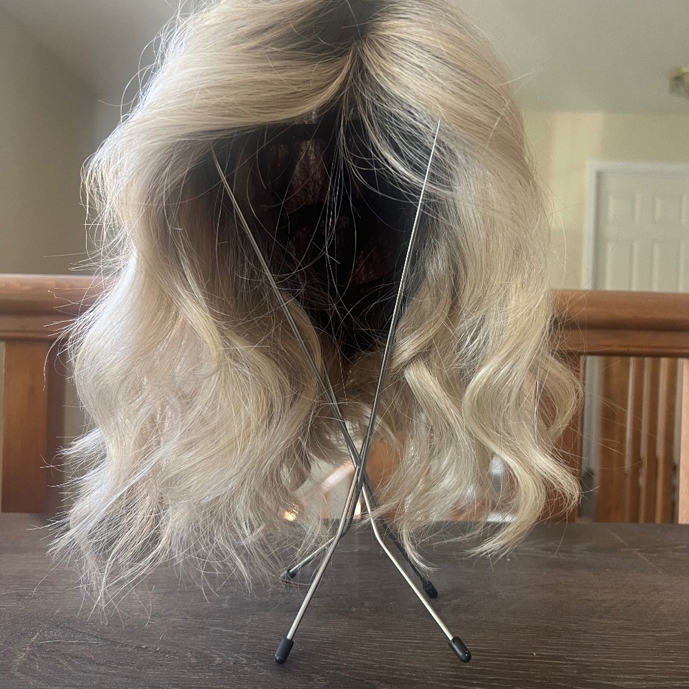 Synthetic heat friendly blonde wig - worn once